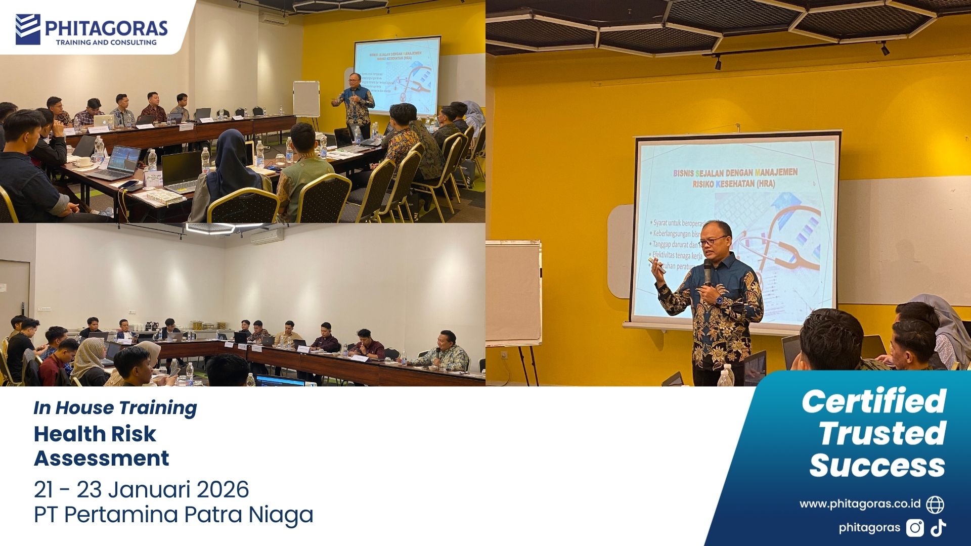 Foto Kegiatan In House Training Health Risk Assessment - PT Pertamina Patra Niaga 21 - 23 Januari 2026 di The Zuri Hotel Palembang