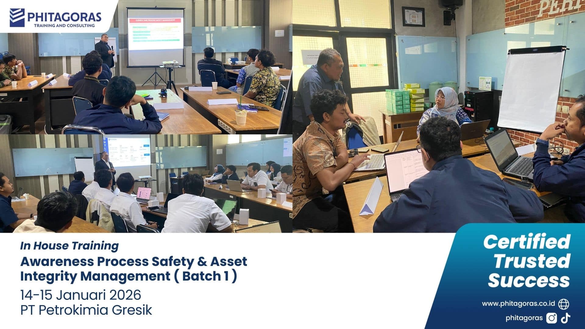 Foto Kegiatan In House Training Awareness Process Safety & Asset Integrity Management - PT Petrokimia Gresik ( Batch 1 ) 14 - 15 Januari 2026