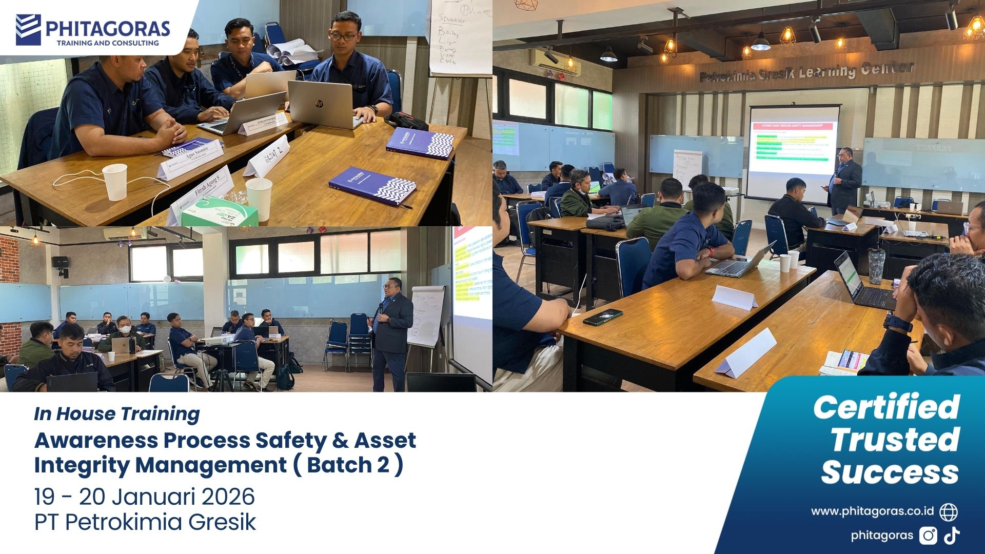 Foto Kegiatan In House Training Awareness Process Safety & Asset Integrity Management - PT Petrokimia Gresik ( Batch 2 ) 19 - 20 Januari 2026