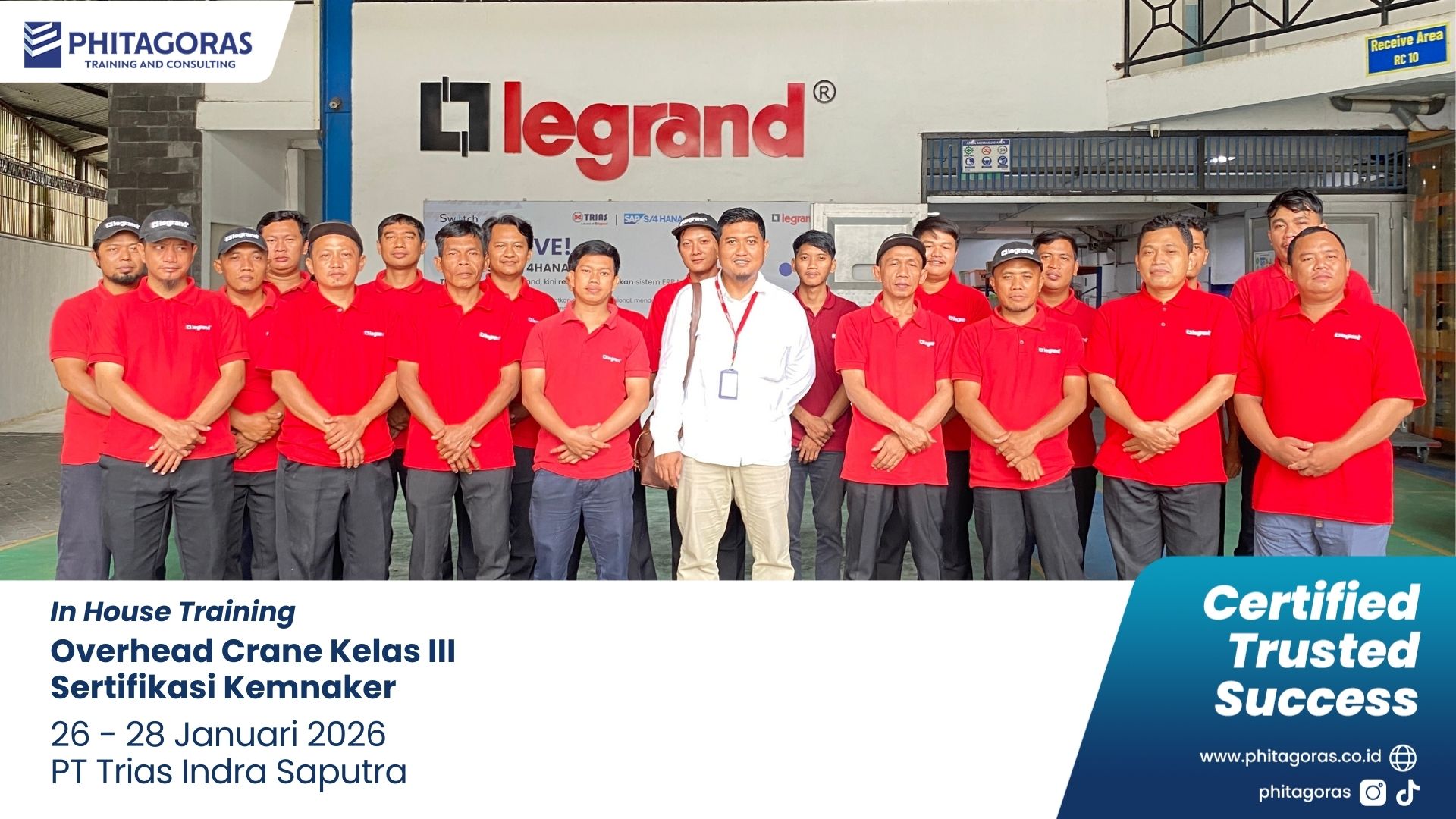 Foto Kegiatan In House Training Overhead Crane Kelas III Sertifikasi Kemnaker - PT Trias Indra Saputra 26-28 Januari 2026