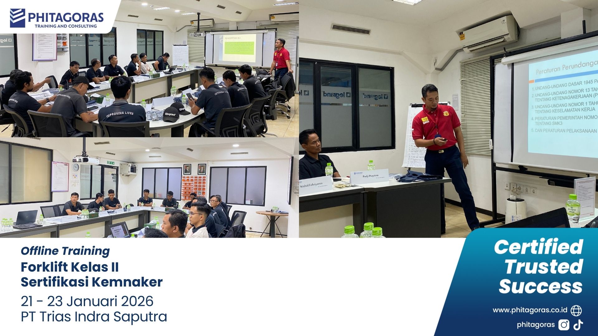 Foto Kegiatan Offline Training Forklift Kelas II Sertifikasi Kemnaker - PT Trias Indra Saputra 21-23 Januari 2026 di Jakarta