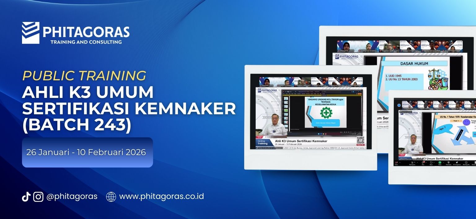 Public Training Ahli K3 Umum Sertifikasi KEMNAKER 26 Januari - 10 Februari 2026 (Batch 243)