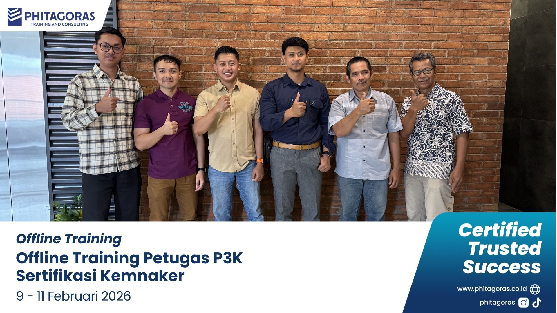 Foto Bersama Offline Training Petugas P3K Sertifikasi Kemnaker 9 - 11 Februari 2026 (1)