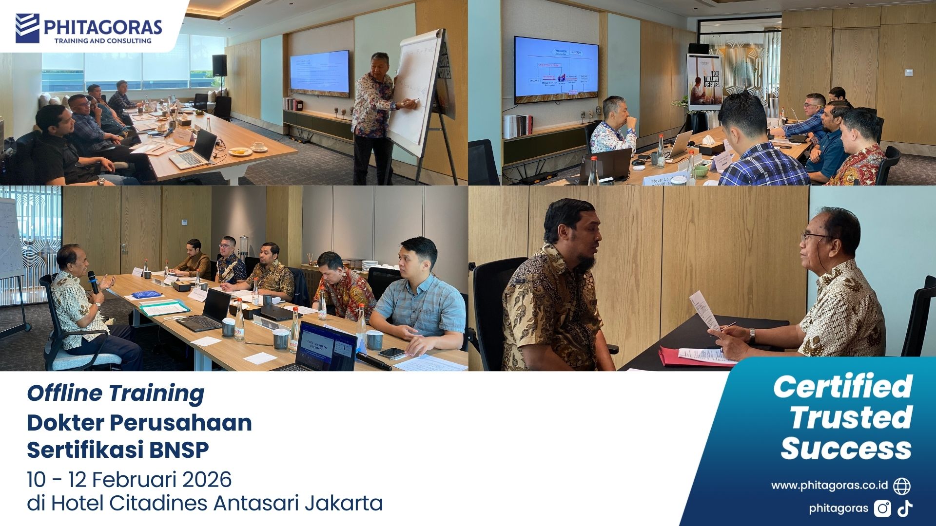 Foto Kegiatan Offline Training Dokter Perusahaan Sertifikasi BNSP 10 - 12 Februari 2026 di Hotel Citadines Antasari Jakarta