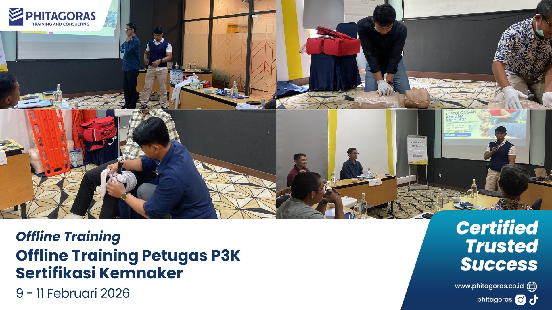 Foto Kegiatan Offline Training Petugas P3K Sertifikasi Kemnaker 9 - 11 Februari 2026 (1)