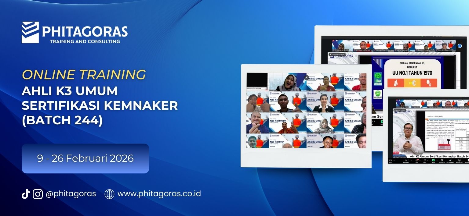 Online Training Ahli K3 Umum Sertifikasi KEMNAKER (Batch 244) 9 - 26 Februari 2026