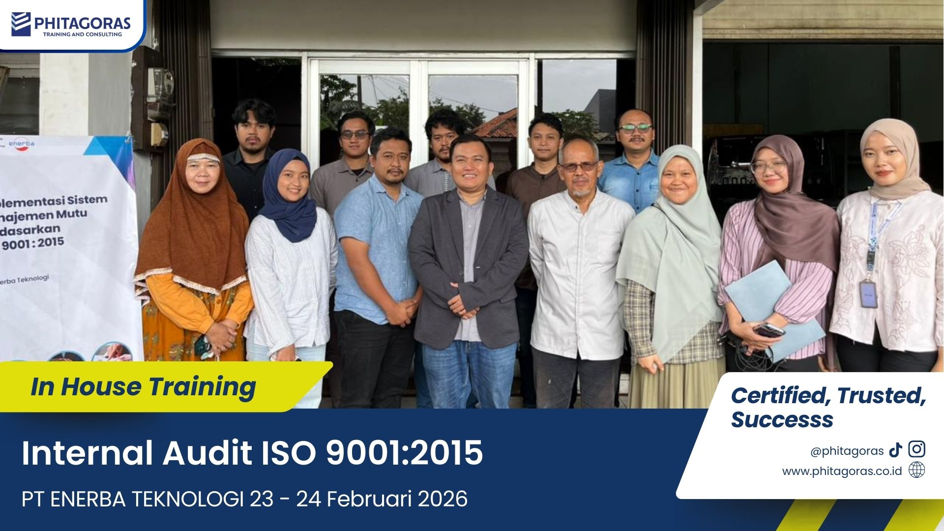 Foto Bersama In House Training Internal Audit ISO 9001_2015 - PT ENERBA TEKNOLOGI 23 - 24 Februari 2026