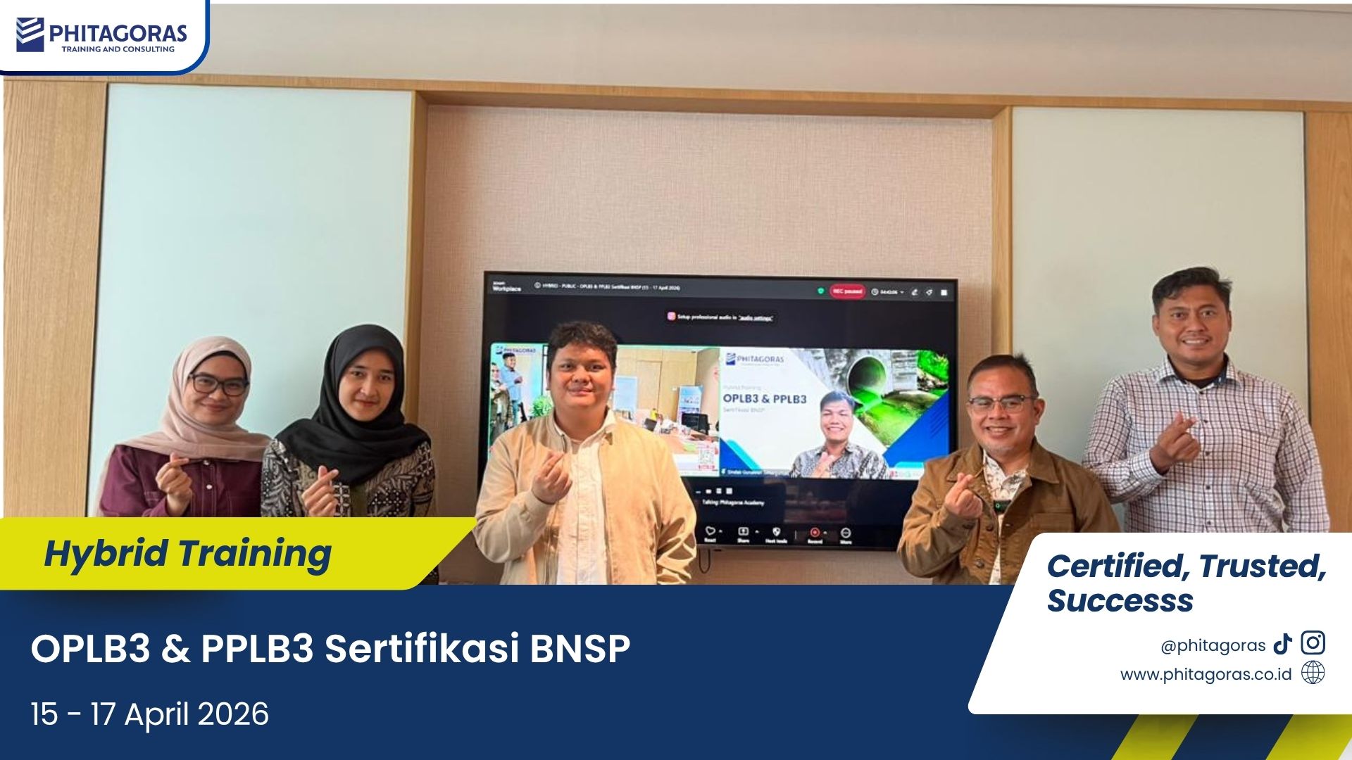 Foto Bersama Hybrid Training OPLB3 & PPLB3 Sertifikasi BNSP 15 - 17 April 2026