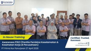 Foto Bersama In House Training Awareness P2K3 (Panitia Pembina Keselamatan & Kesehatan Kerja di Perusahaan) - PT Prima Nur Panurjwan 27 April 2026