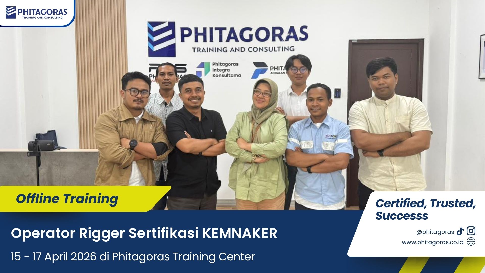 Foto Bersama Offline Training Operator Rigger Sertifikasi KEMNAKER 15 - 17 April 2026