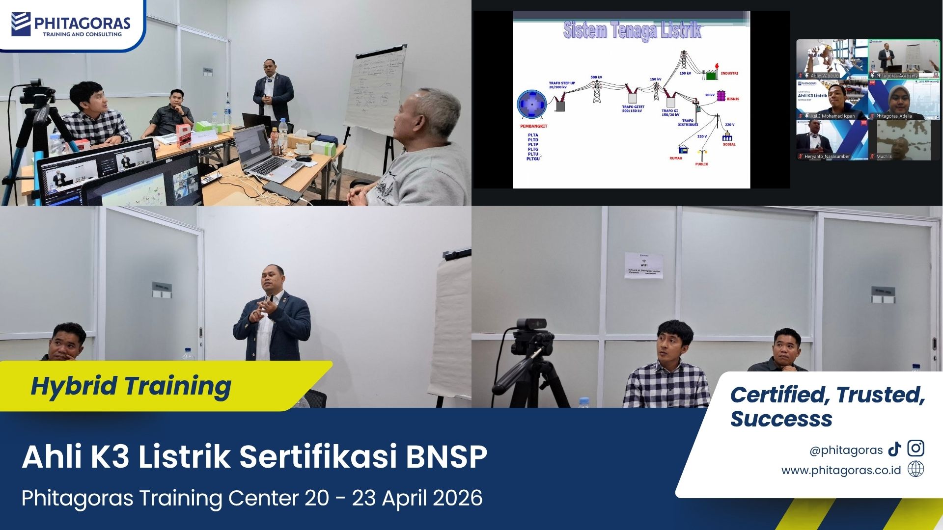 Foto Kegiatan Hybrid Training Ahli K3 Listrik Sertifikasi BNSP 20 - 23 April 2026