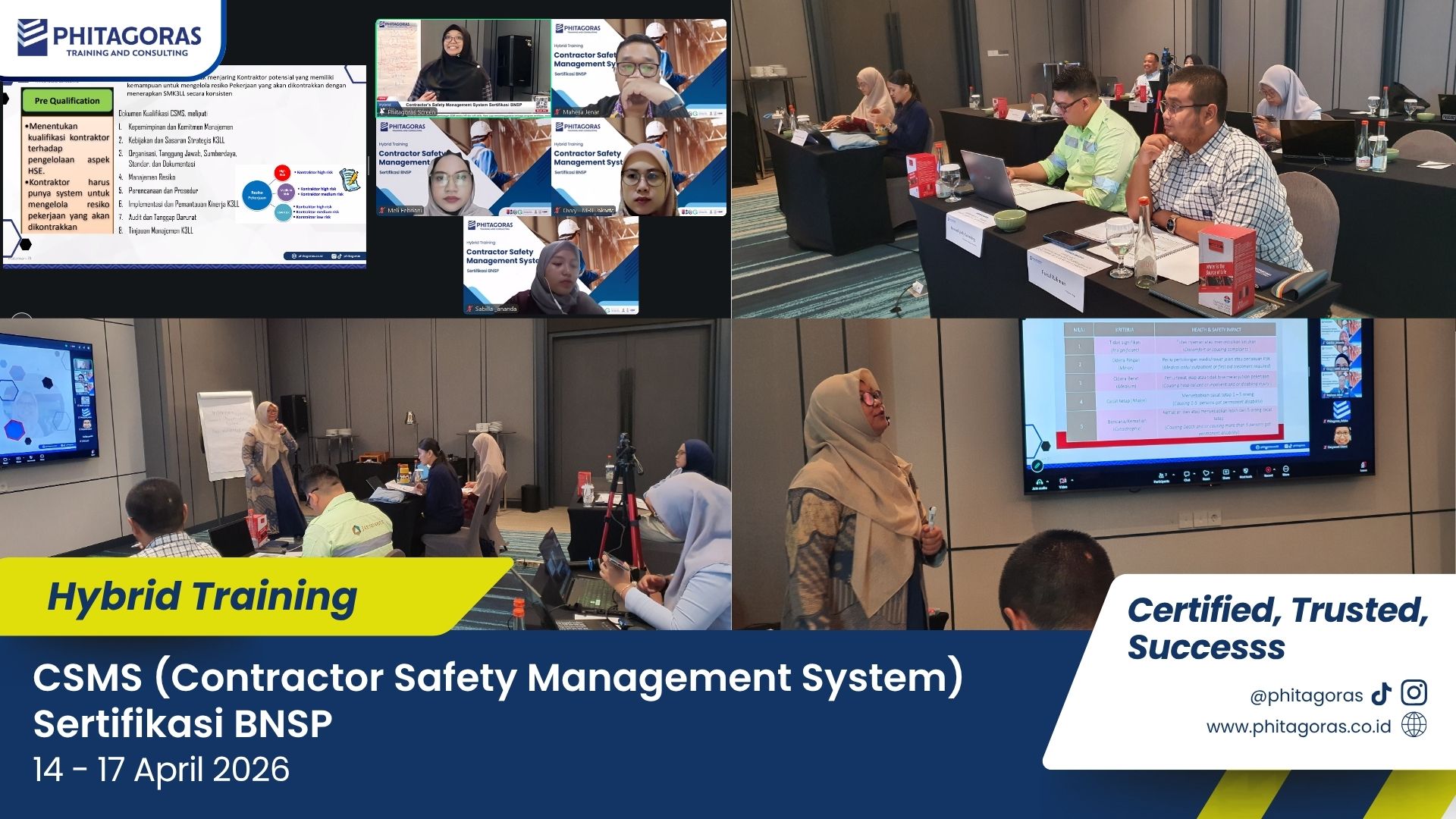 Foto Kegiatan Hybrid Training CSMS (Contractor Safety Management System) Sertifikasi BNSP (14 - 17 April 2026)
