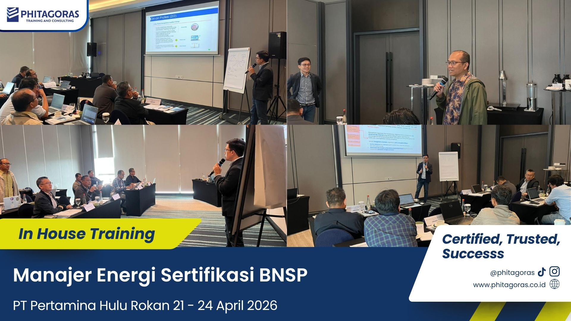 Foto Kegiatan In House Training Manajer Energi Sertifikasi BNSP PT Pertamina Hulu Rokan 21 - 24 April 2026