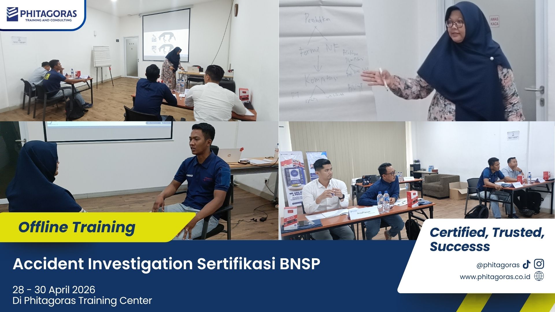 Foto Kegiatan Offline Training Accident Investigation Sertifikasi BNSP 28 - 30 April 2026 Di Phitagoras Training Center