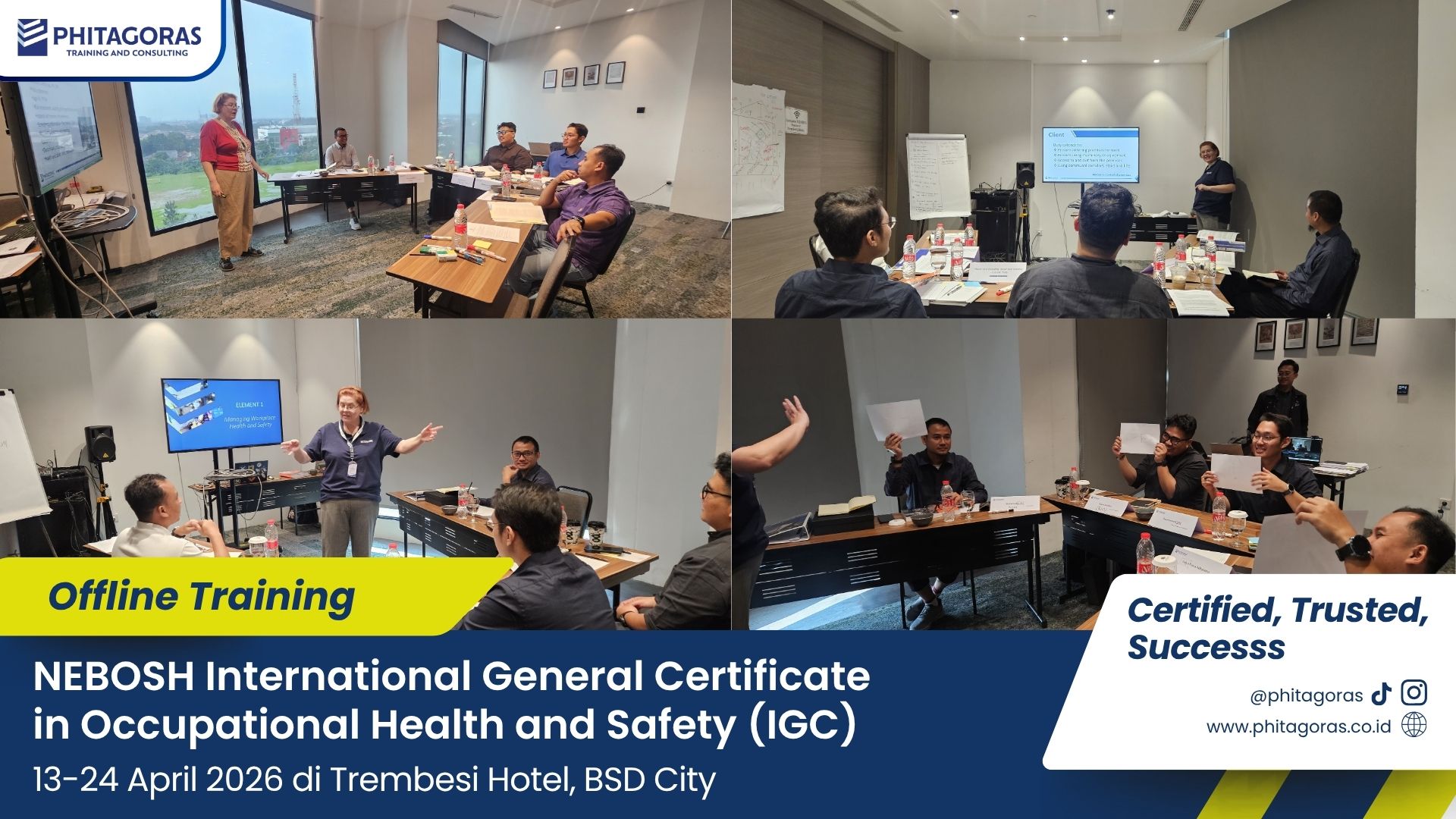 Foto Kegiatan Offline Training NEBOSH International General Certificate in Occupational Health and Safety (IGC) 13-24 April 2026 di Trembesi Hotel, BSD City