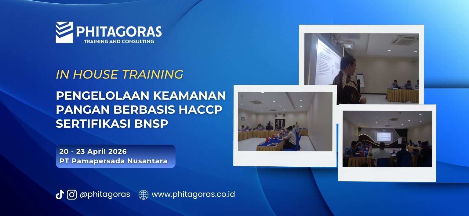 In House Training Pengelolaan Keamanan Pangan Berbasis HACCP Sertifikasi BNSP - PT Pamapersada Nusantara 20 - 23 April 2026