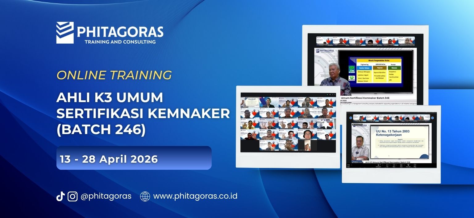 Online Training Ahli K3 Umum Sertifikasi KEMNAKER, 13 - 28 April 2026 (Batch 246)