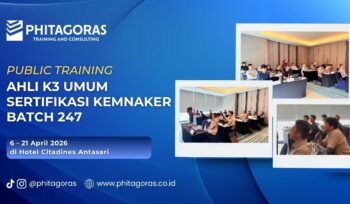 Public Training Ahli K3 Umum Sertifikasi KEMNAKER 6 - 21 April 2026 (Batch 247) di Hotel Citadines Antasari
