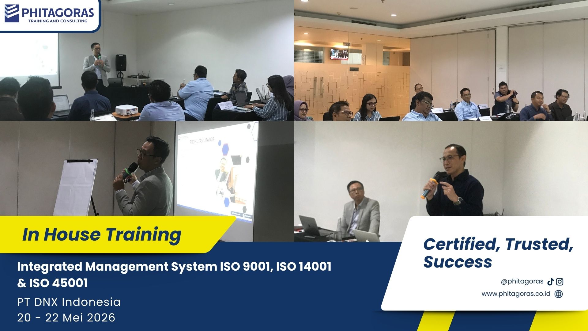 Foto Kegiatan In House Training Integrated Management System ISO 9001, ISO 14001 & ISO 45001 - PT DNX Indonesia 20 - 22 Mei 2026