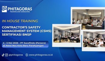 In House Training Contractor’s Safety Management System (CSMS) Sertifikasi BNSP PT Sucofindo (Persero) 4 - 5 Mei 2026 di Hotel Neo Kota Baru Parahyangan