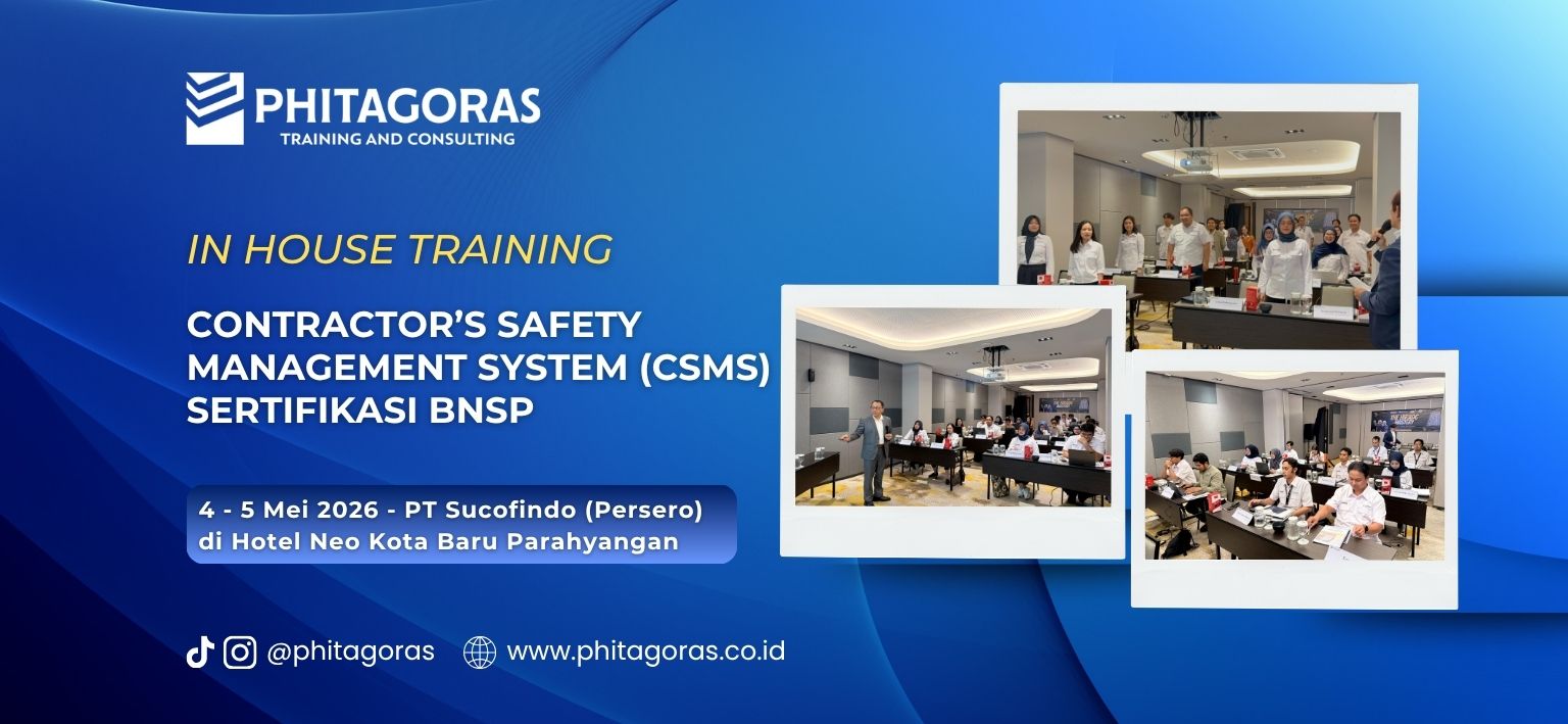 In House Training Contractor’s Safety Management System (CSMS) Sertifikasi BNSP PT Sucofindo (Persero) 4 - 5 Mei 2026 di Hotel Neo Kota Baru Parahyangan