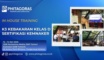 In House Training K3 Kebakaran Kelas D Sertifikasi Kemnaker - JOB Pertamina-Medco E&P Tomori Sulawesi (JOB Tomori) 12 - 14 Mei 2026 di Aviary Park Bintaro, Tangerang Selatan