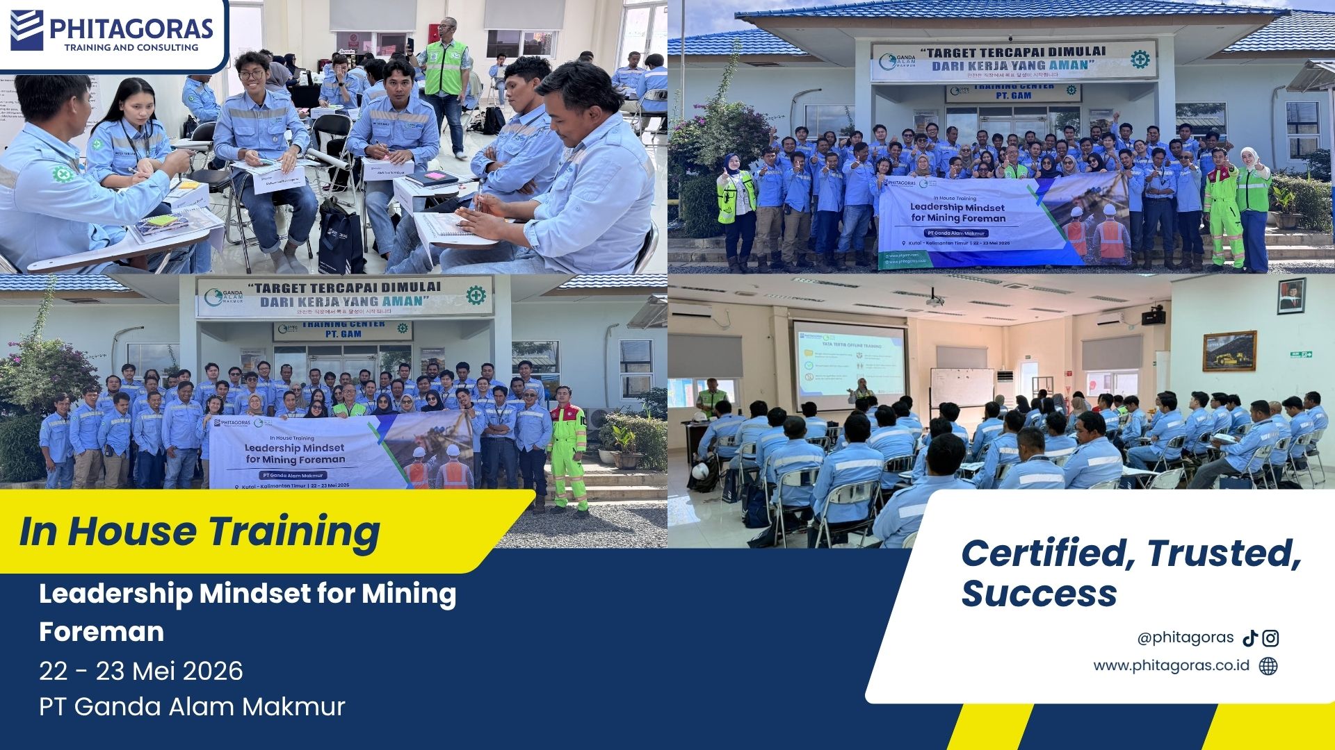 Foto Kegiatan In House Training Leadership Mindset for Mining Foreman - PT Ganda Alam Makmur 22 - 23 Mei 2026
