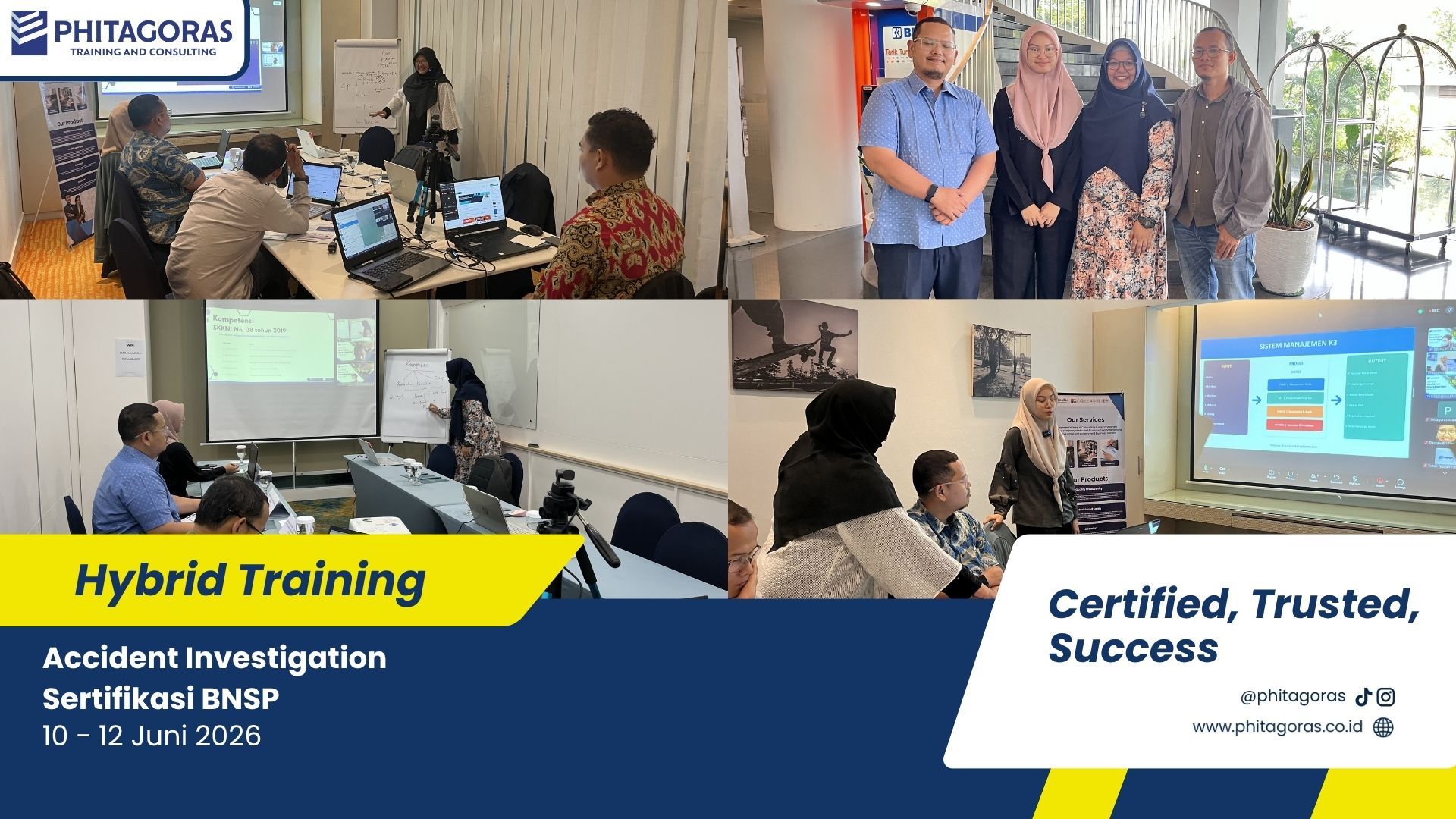 Foto bersama Hybrid Training Accident Investigation Sertifikasi BNSP 10 - 12 Juni 2026
