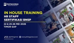 In House Training HR Staff Sertifikasi BNSP - Timor GAP 22 & 25-26 Mei 2026
