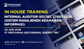 In House Training Internal Auditor ISOIEC 270012022 (Sistem Manajemen Keamanan Informasi) - PT Pertamina Geothermal Energy Tbk 05 Juni 2026