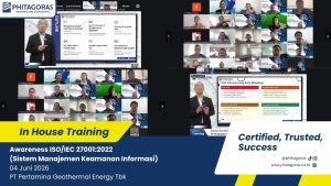 foto bersama In House Training Awareness ISOIEC 270012022 (Sistem Manajemen Keamanan Informasi) - PT Pertamina Geothermal Energy Tbk 04 Juni 2026