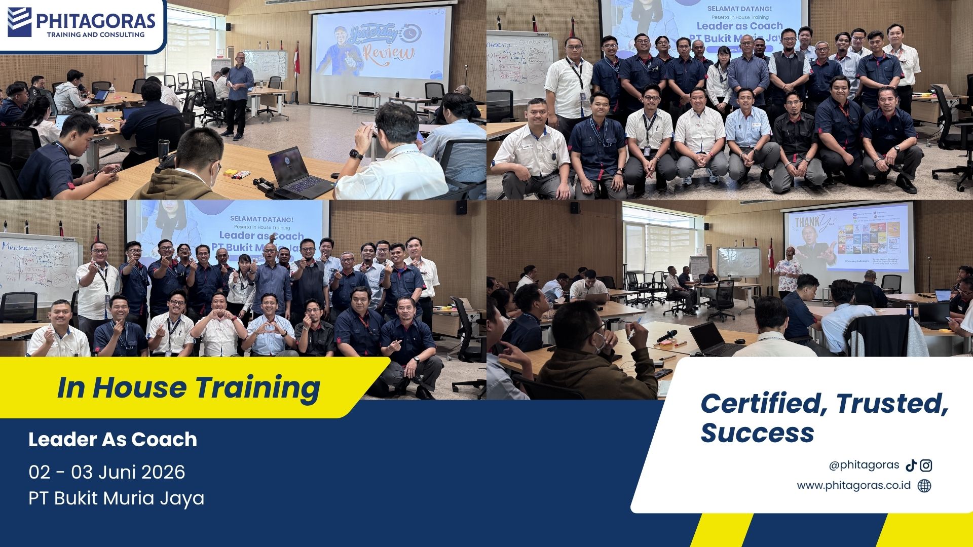 foto bersama In House Training Leader As Coach - PT Bukit Muria Jaya 02 - 03 Juni 2026