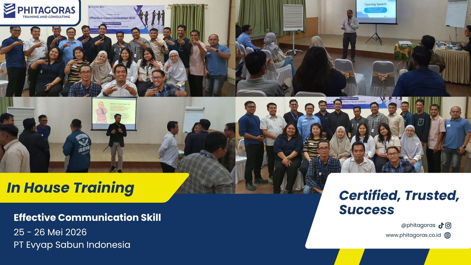 foto kegitan In House Training Effective Communication Skill - PT Evyap Sabun Indonesia 25 - 26 Mei 2026