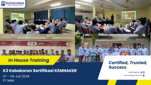 Foto Bersama In House Training K3 Kebakaran Sertifikasi KEMNAKER - PT MNK 07 - 09 Juli 2026
