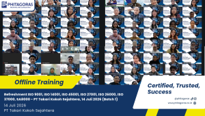 Foto Bersama In House training Refreshment ISO 9001, ISO 14001, ISO 45001, ISO 27001, ISO 26000, ISO 37000, SA8000 - PT Takari Kokoh Sejahtera, 14 Juli 2026 (Batch 1)