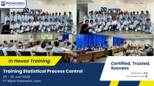 Foto bersama In House Training Statistical Process Control, PT Nipro Indonesia Jaya, 24 - 25 Juni 2026.