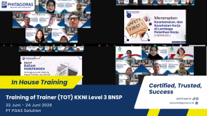 Foto bersama In House Training Training of Trainer (TOT) KKNI Level 3 BNSP - PT PGAS Solution 22 Juni - 24 Juni