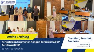 Foto bersama Pengelolaan Keamanan Pangan Berbasis HACCP Sertifikasi BNSP, 22 - 25 Juni 2026