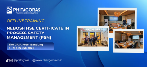 Header Offline Training NEBOSH HSE Certificate in Process Safety Management (PSM), 6 - 9 & 22 Juli 2026 di The GAIA Hotel Bandung