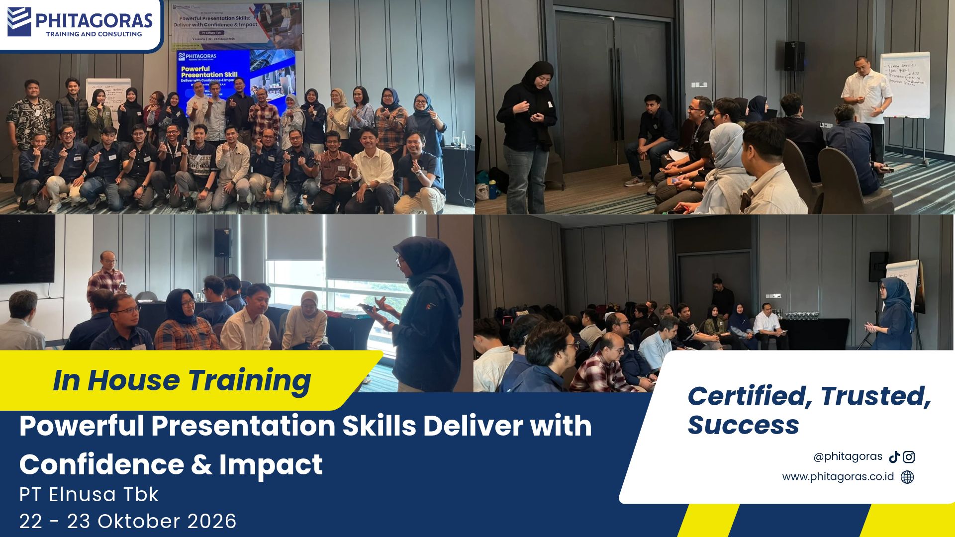 Foto Bersama In House Training Powerful Presentation Skills Deliver with Confidence & Impact - PT Elnusa Tbk 22 - 23 Oktober 2026