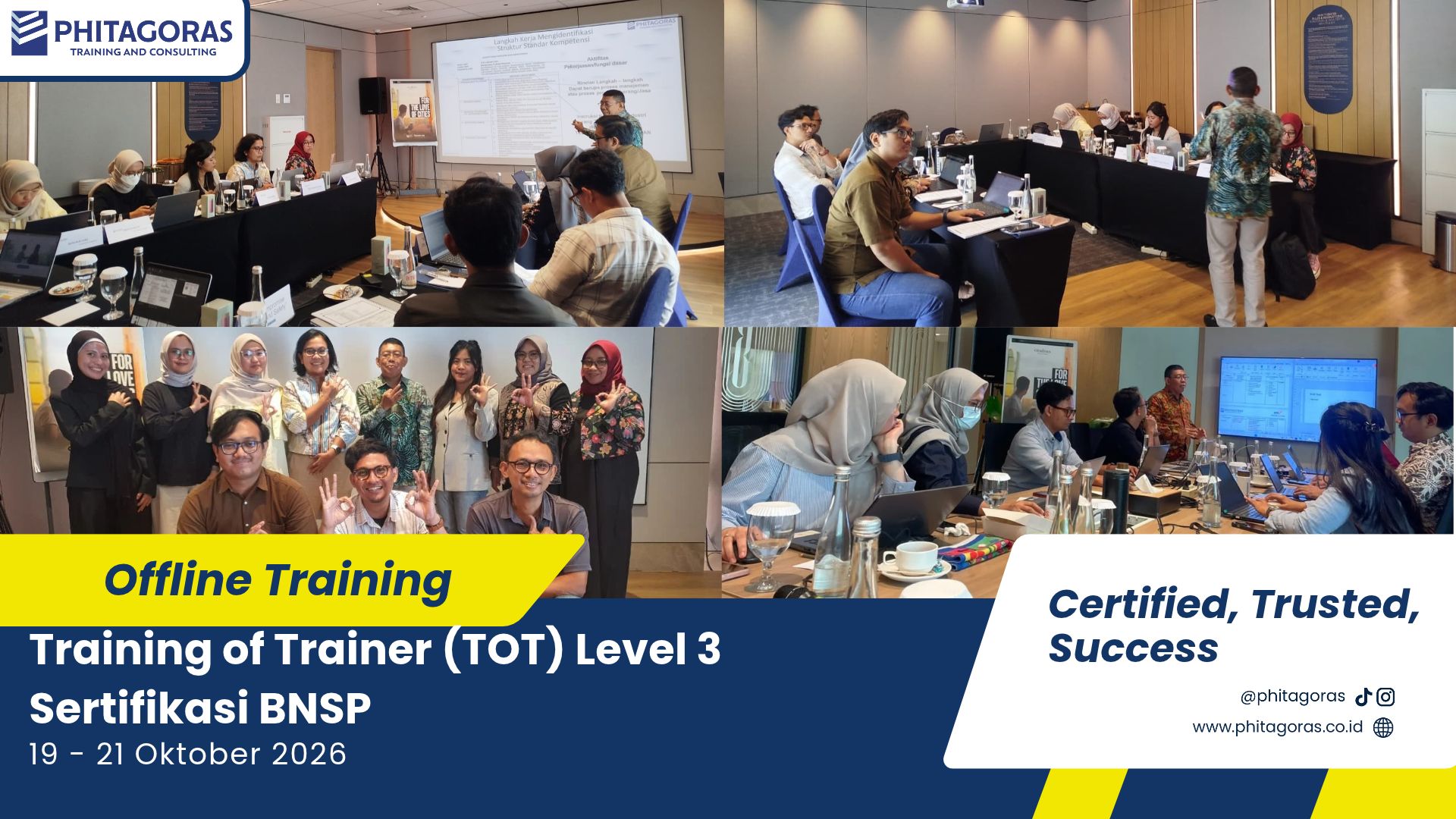 Foto Bersama Offline Training of Trainer (TOT) Level 3 Sertifikasi BNSP 19 - 21 Oktober 2026