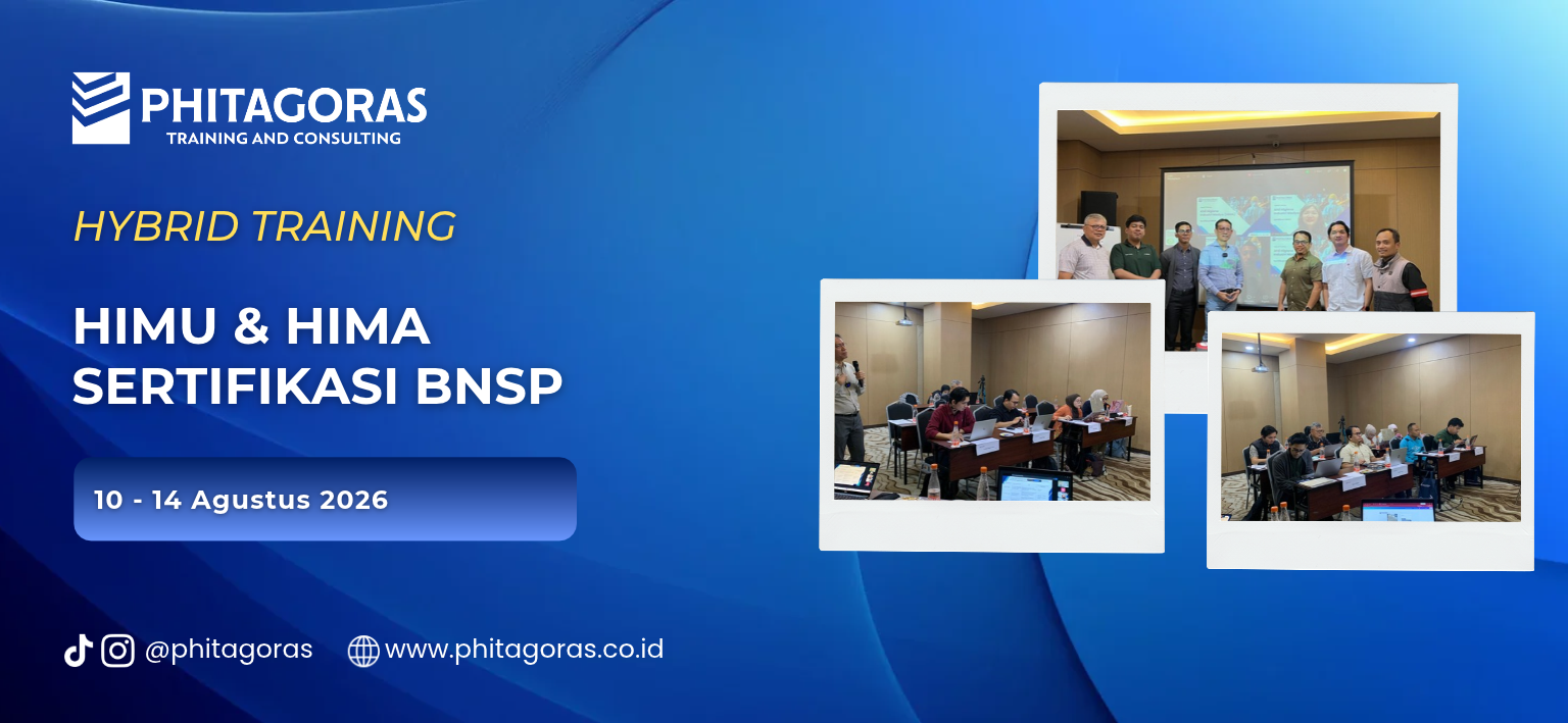 Header Hybrid Training HIMU & HIMA Sertifikasi BNSP, 10 - 14 Agustus 2026