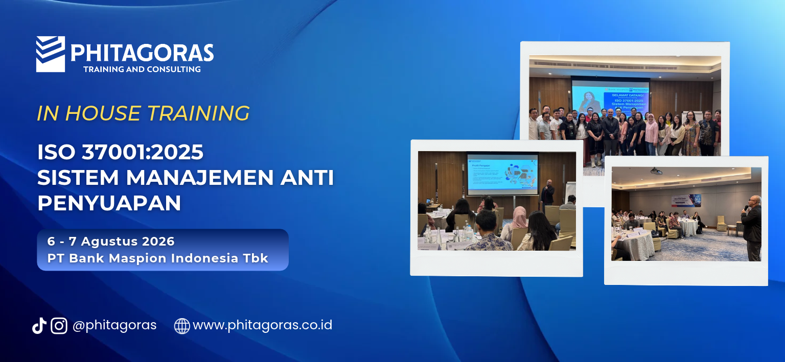 Header In House Training ISO 37001_2025 (Sistem Manajemen Anti Penyuapan) - PT Bank Maspion Indonesia Tbk, 6 - 7 Agustus 2026