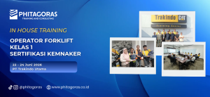 Header In House Training Operator Forklift kelas 1 sertifikasi Kemnaker - PT Trakindo Utama 21 - 24 Juli 2026