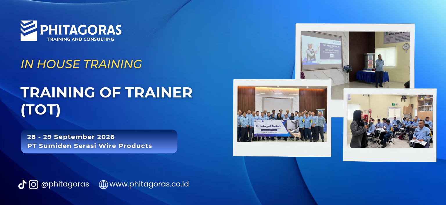 Header In House Training Training of Trainer (TOT) - PT Sumiden Serasi Wire Products, 28 - 29 September 2026.