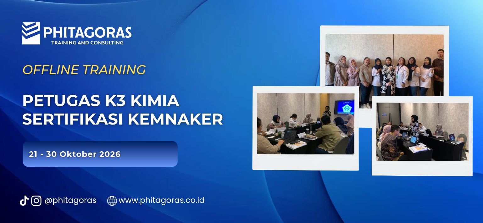 Header Offline Training Petugas K3 Kimia Sertifikasi KEMNAKER 21 - 30 Oktober 2026
