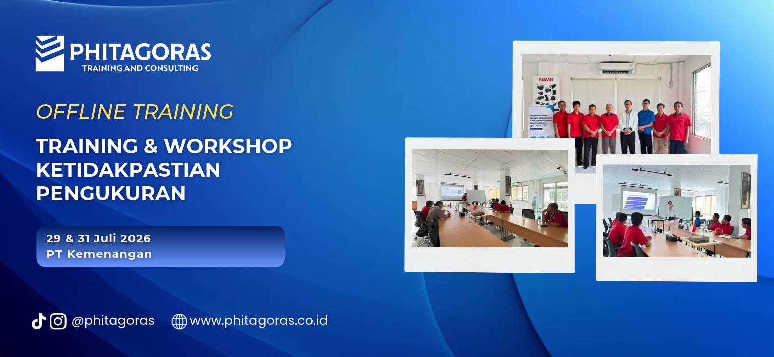 Header Offline Training & Workshop Ketidakpastian Pengukuran - PT Kemenangan (29 & 31 Juli 2026)