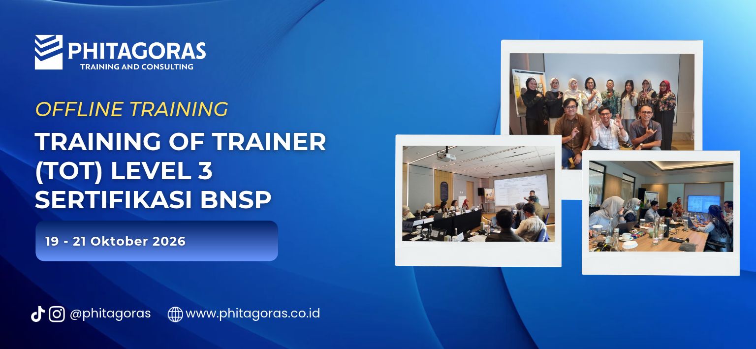 Header Offline Training of Trainer (TOT) Level 3 Sertifikasi BNSP 19 - 21 Oktober 2026