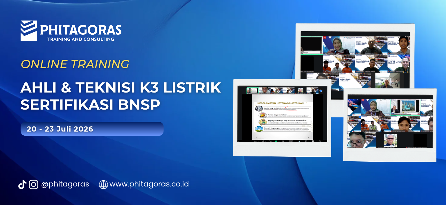 Header Online Training Ahli & Teknisi K3 Listrik Sertifikasi BNSP, 20 - 23 Juli 2026
