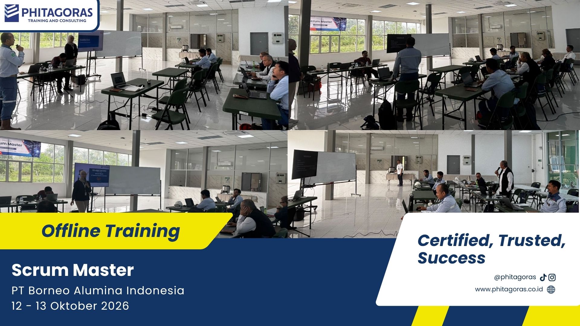 Offline - Mempawah - IHT Scrum Master, PT Borneo Alumina Indonesia, 12 - 13 Oktober 2026.